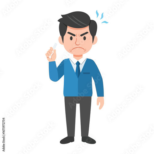 Frustration and Decision: An image shows a man with an angry expression, gripping a pregnancy test, as he faces a pivotal decision.