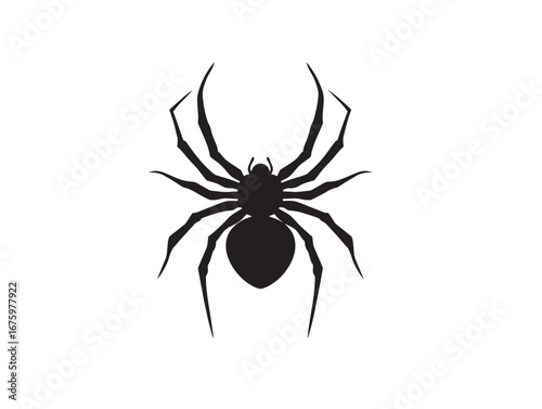 Bold spider silhouette vector stock image perfect for spooky decorative artwork