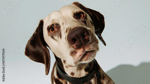 portrait of a dog, Dalmatian dog in close-up