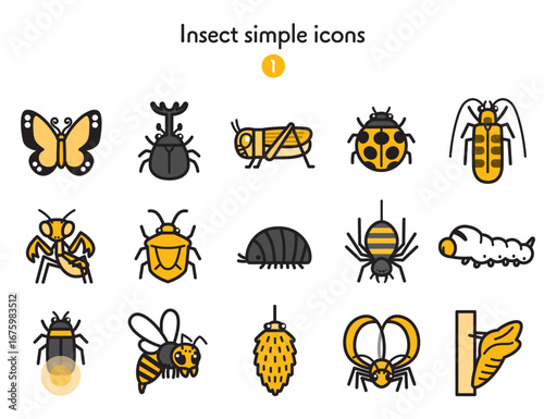 シンプルアイコン集 昆虫