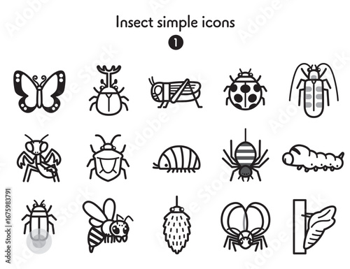 シンプルアイコン集 昆虫