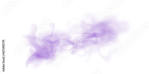 Elegant Purple Studio Smoke with Flowing Vapor, Misty Texture, and Isolated Dust Effects on a Transparent Background
