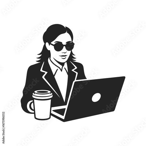 Video Conference Call - Online Meeting and Remote Work Icon

