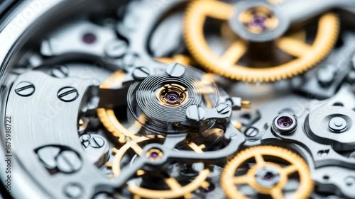 Wallpaper Mural Close-up view of intricate watch movement gears and components Torontodigital.ca