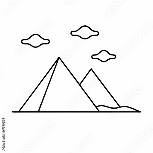 Ancient Pyramid Vector Illustration
