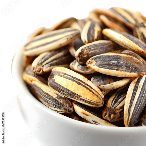 Wallpaper Mural Close-up image displaying the intricate details of sunflower seeds in a bowl Torontodigital.ca