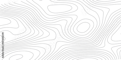 Black background with white topography contour lines, seamless abstract mountain relief pattern, stylized geographic elevation mapping, terrain surface texture, and paper-inspired design.
