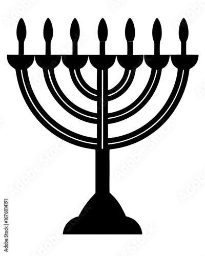 Menorah Silhouette Design