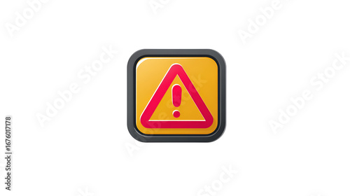 Warning Alert Sign Yellow Red Triangle Exclamation Mark