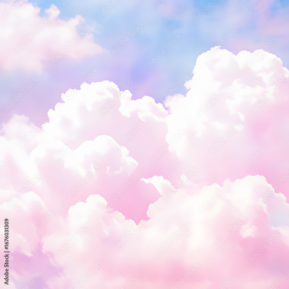 Fototapeta premium pink background with clouds