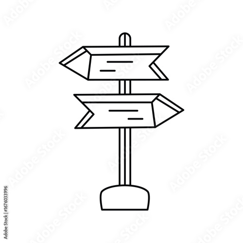 Signs  lineal icon with white background vector stock illustration