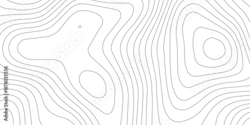 Seamless abstract mountain topography design with white contour lines on black background, stylized geographic relief, elevation mapping, and textured paper-inspired