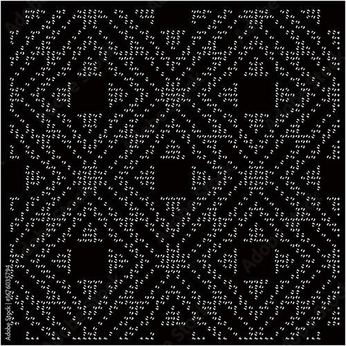 dot ornament.
white dots, dash, blank, dot art, point, period, pattern, monochrome, dotted, spots, black, background, duotone, backdrop, dark, art, design, texture, template, abstract background, shap