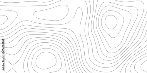 Stylized abstract topography seamless pattern, white contour lines on black background, detailed mountain relief, geographic elevations, and textured paper map