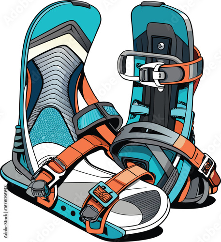Colorful Abstract Roller Skate Design with Vibrant Hues and Dynamic Motion