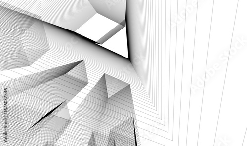 Architectural building vector 3d illustration 