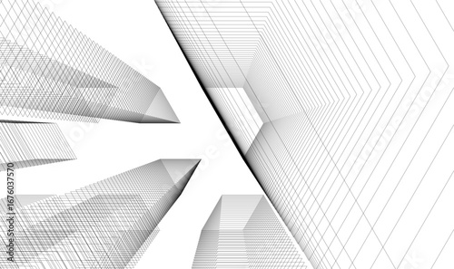 Architectural building vector 3d illustration 