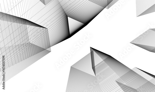 Architectural building vector 3d illustration 
