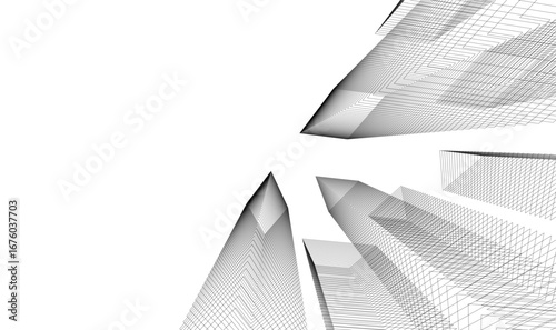 Architectural building vector 3d illustration 