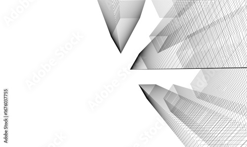 Architectural building vector 3d illustration 