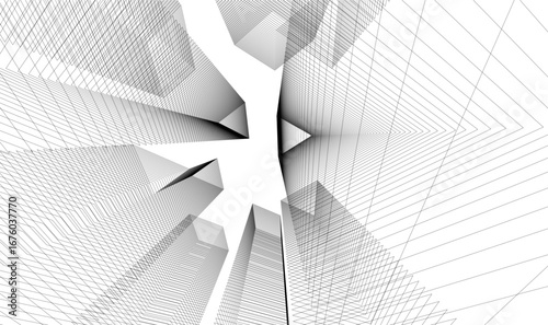 Architectural building vector 3d illustration 