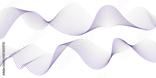 Abstract wave patterns in flowing lines evoke a sense of movement and harmony in digital art