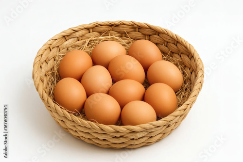 Wallpaper Mural Basket of brown eggs Torontodigital.ca