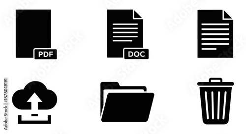 Document Management Icons, File Types, and Cloud Storage
