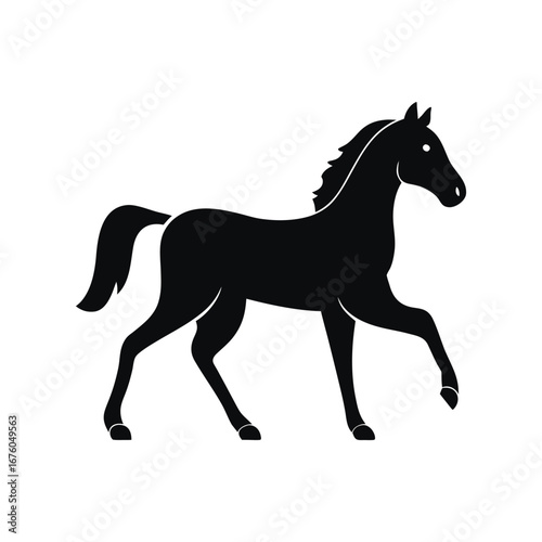 Horse Silhouette Vector – Elegant Animal Illustration for Equestrian and Nature Themes