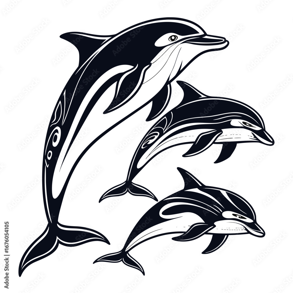 Obraz premium dolphin vector illustration