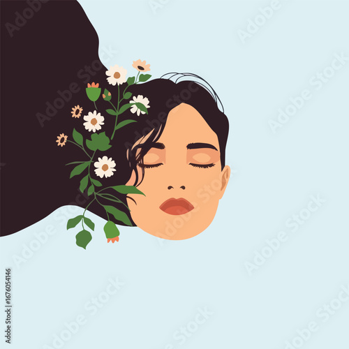 A serene person in peaceful harmony with nature