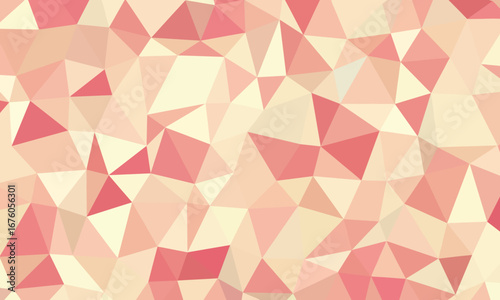 Geometric Low Poly Background With Pink And Cream Shades