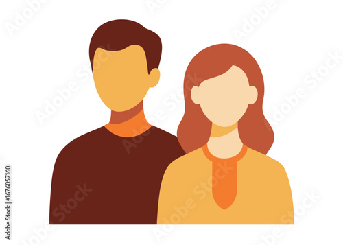 A couple standing together, posing for a portrait
