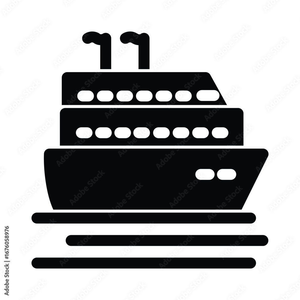 Fototapeta premium Ship icon design template