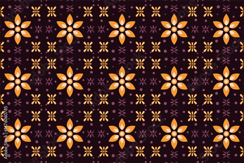 Classic Pattern Con Fiori Beige
