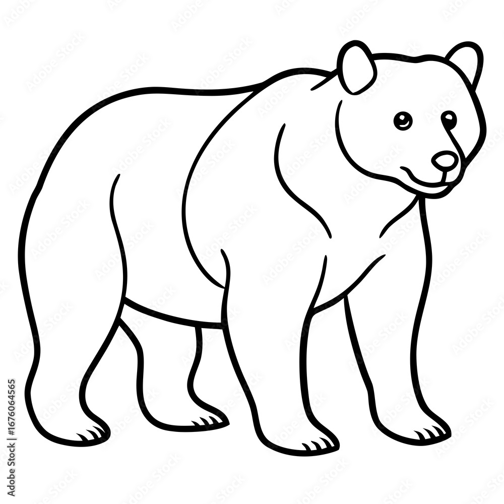 Fototapeta premium Polar bear vector illustration