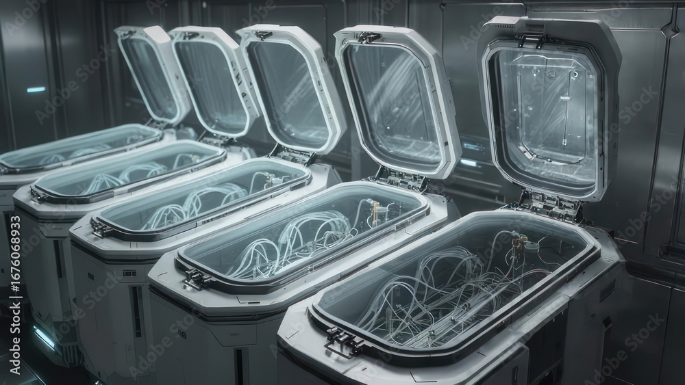 Obraz premium Futuristic medical pods