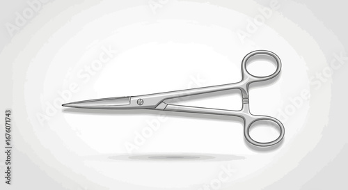 Illustration of a Forceps Medical Tool on a White Backdrop Depicting Precision