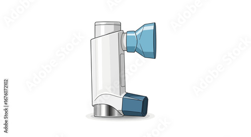 Portable asthma inhaler with spacer for effective respiratory relief