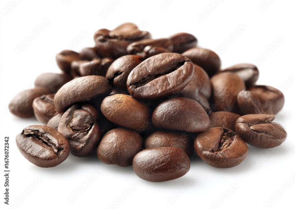Naklejka premium Roasted coffee beans clustered together