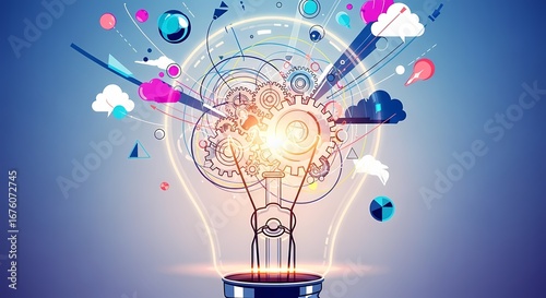 Bright idea and creative thinking
