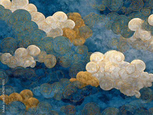 Chinese cloud motif texture traditional abstract 