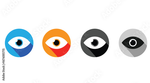 Eye icon in line set. Eyesight symbol vector for apps or website vector eps10.