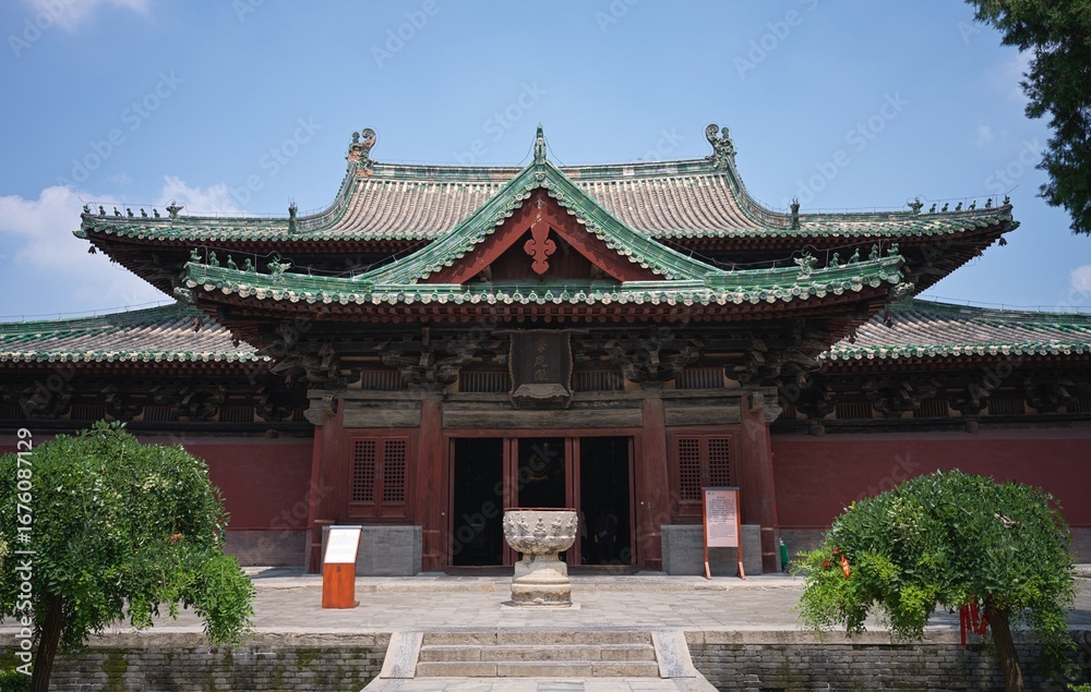 Fototapeta premium Longxing Temple in Zhengding Ancient City, Zhengding County, Hebei Province, China