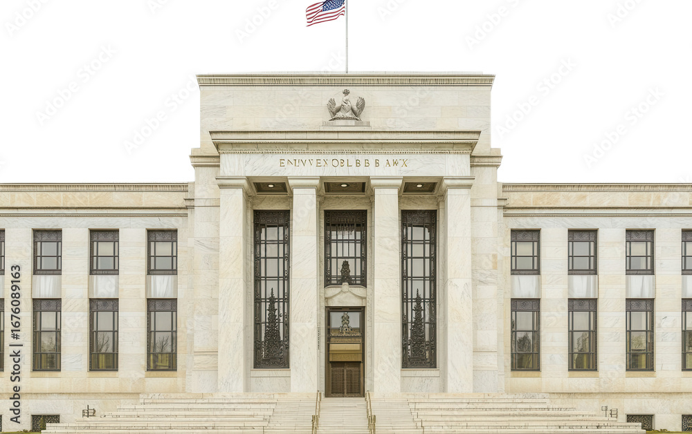 Obraz premium Central bank reserves isolated on white background, png