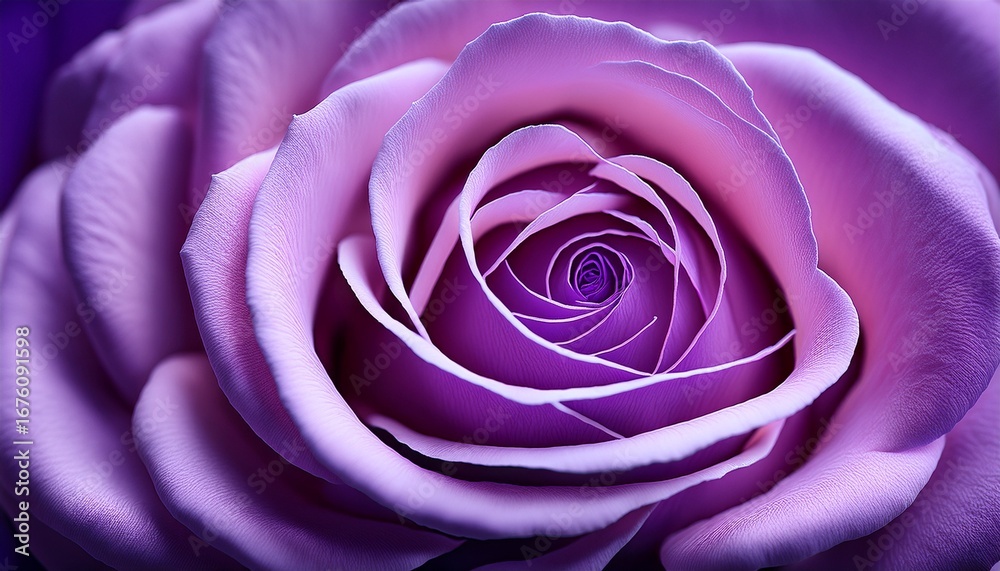 Obraz premium close up of a vibrant purple rose with intricate petal details showcasing its delicate beauty and texture