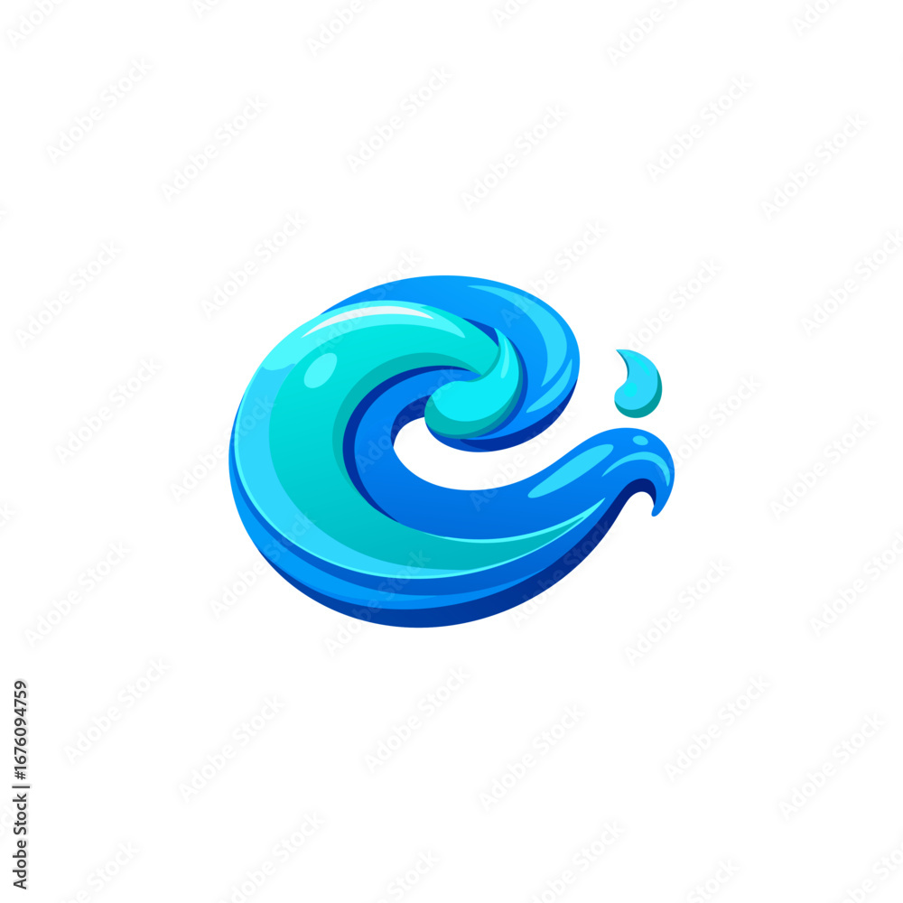 Obraz premium a 3d fluid simulation capturing swirling blue and 
