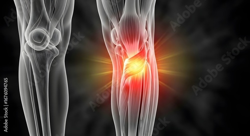 Detailed 3D visualization of foot nerve pain and leg cramps with anatomy structure designed for healthcare and clinical science