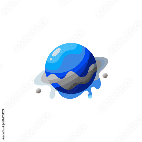 a digital art piece showing mercury like blobs flo