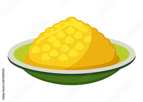 Delicious cornbread on a green plate ready to be eaten for dinner